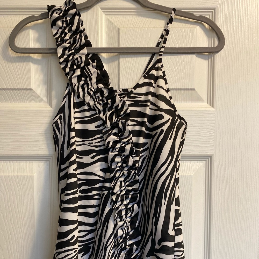 Express Zebra Print Dressy Top